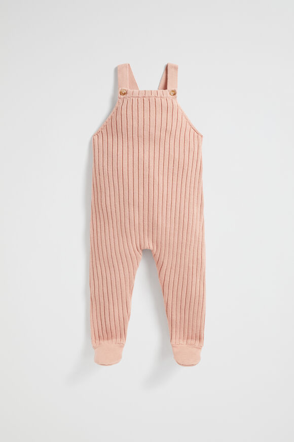 Rib Knit Overall  Chalk Pink  hi-res