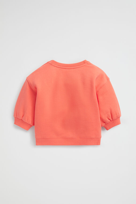 Chenille Flower Sweat  Coral  hi-res