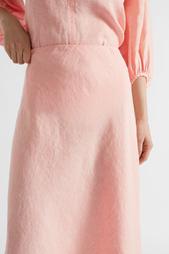 Core Linen Maxi Skirt  Tulip Pink Crossdye  hi-res