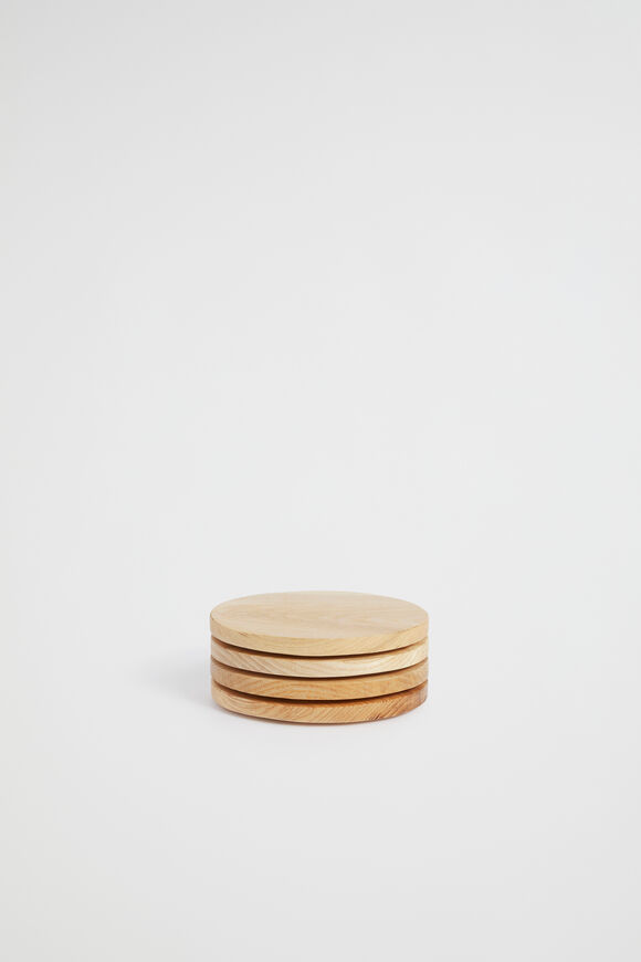 Ash Coasters Pack Of 4  Ash Wood  hi-res