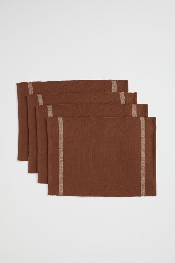 Etta Placemat Set Of 4  Burnt Brick  hi-res