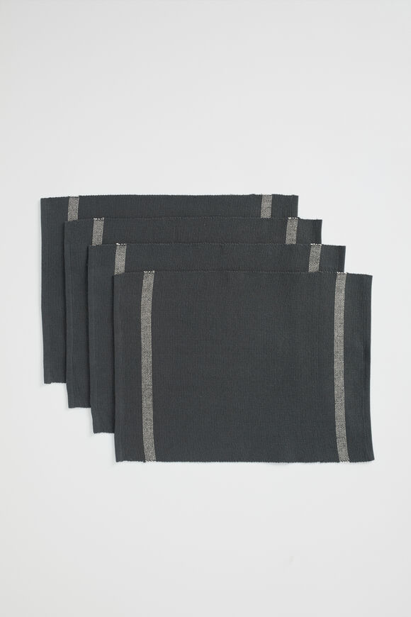 Etta Placemat Set Of 4  Graphite  hi-res