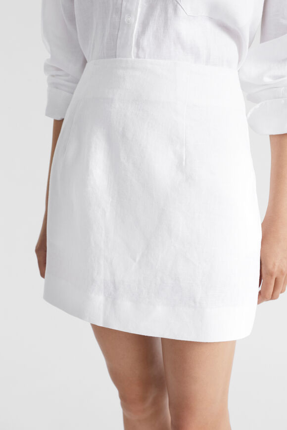Core Linen Mini Skirt  Whisper White  hi-res