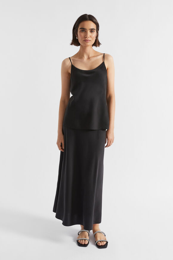 Silk Skirt  Black  hi-res
