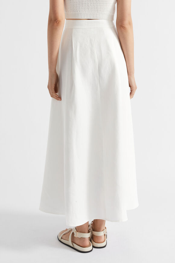 Linen Pleat Skirt  Cloud Cream  hi-res