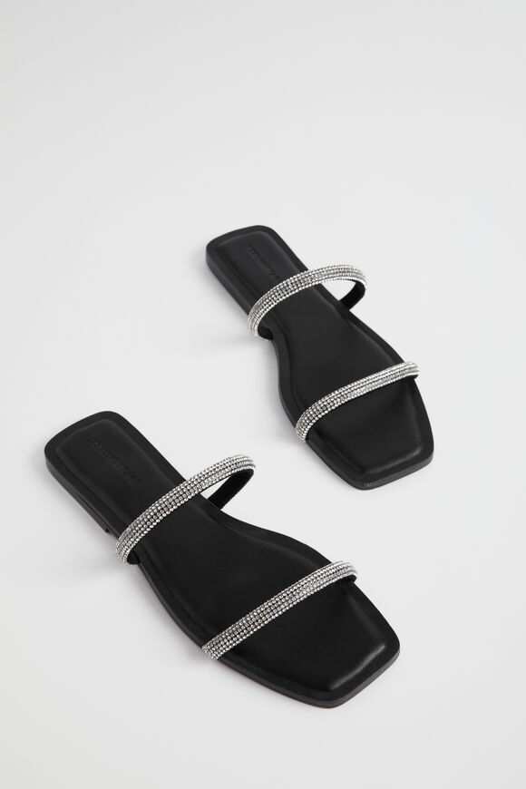 Natasha Diamante Slide  Black  hi-res