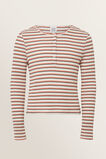 Rib Long Sleeve Henley Tee  Multi  hi-res