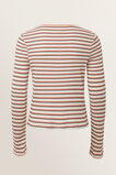 Rib Long Sleeve Henley Tee  Multi  hi-res