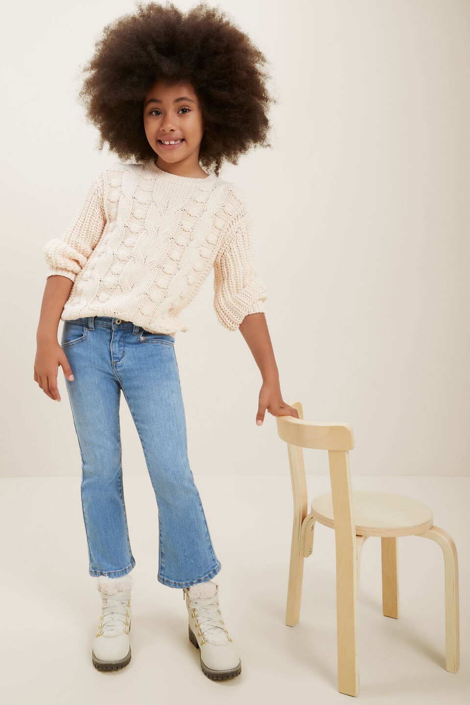Chunky Cable Knit  Creme