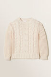 Chunky Cable Knit  Creme  hi-res
