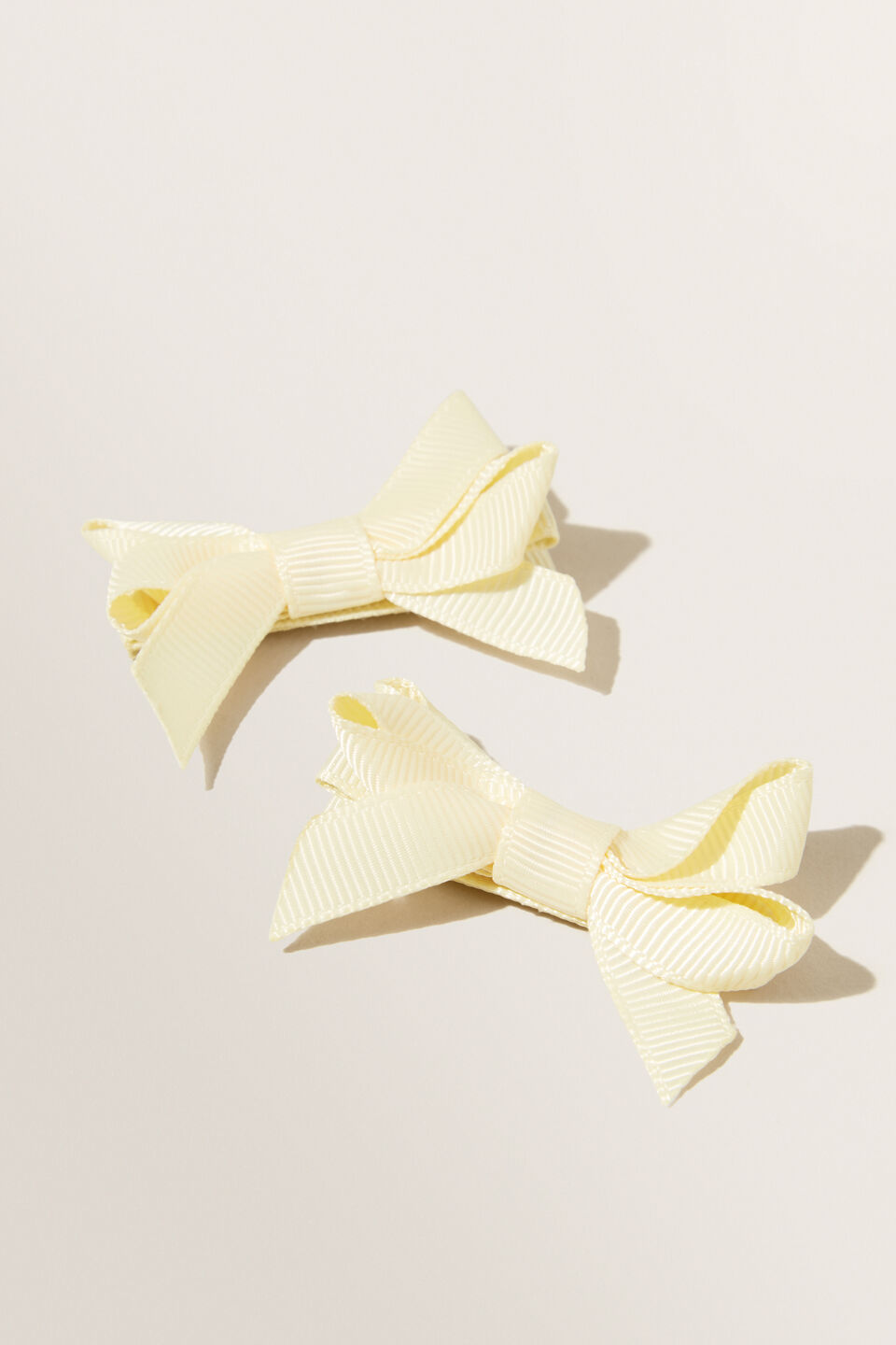 Double Bow Clips  Buttercup