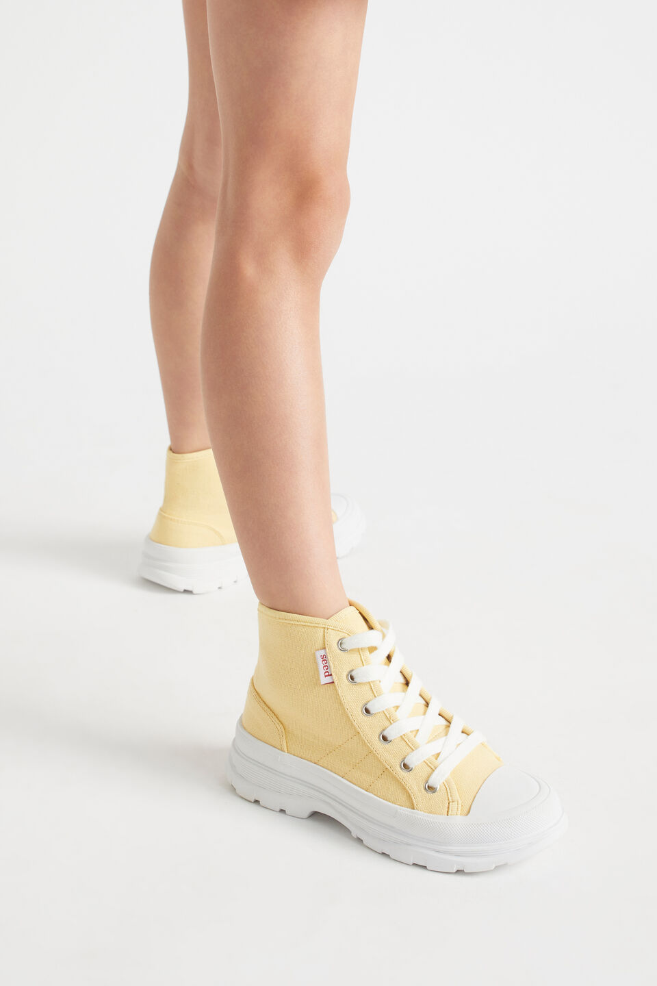 Chunky Sole Canvas High-Top  Buttercup
