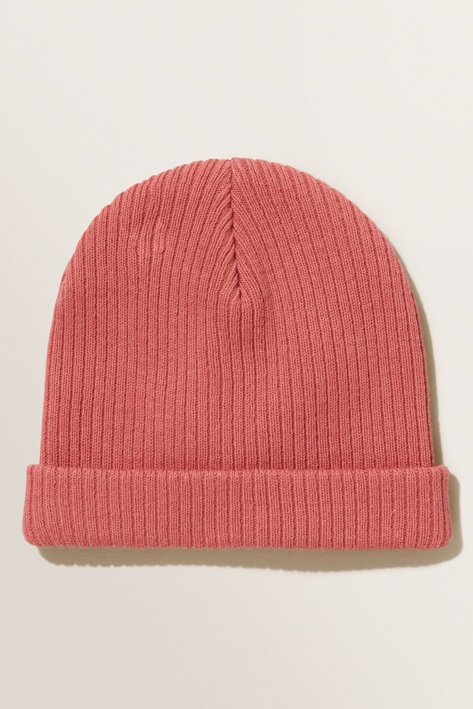 Rib Beanie  Strawberry Jam