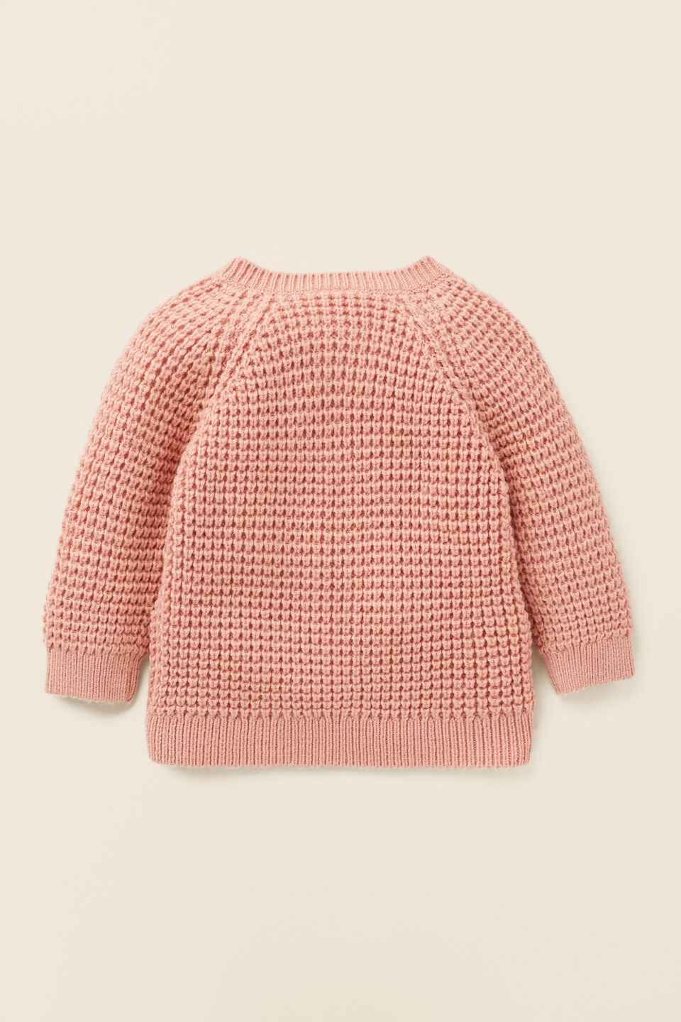 Raglan Knit Cardigan  Chalk Pink