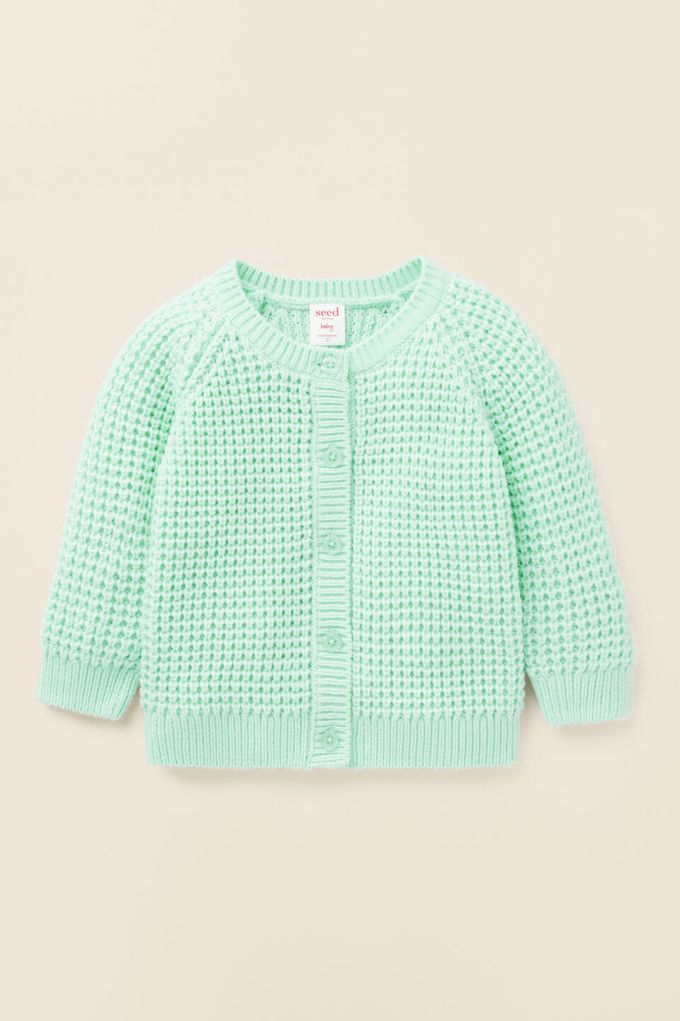 Raglan Knit Cardigan  Fresh Mint
