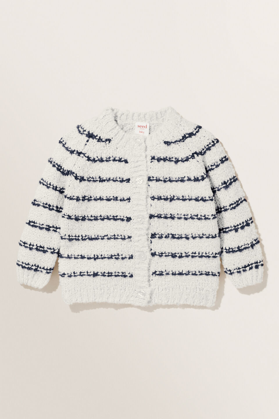 Fluffy Stripe Cardigan  Icy Marle