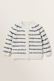 Fluffy Stripe Cardigan  Icy Marle  hi-res