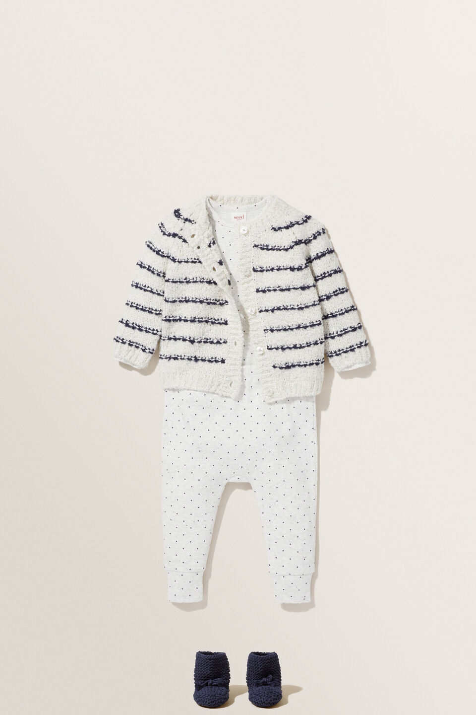 Fluffy Stripe Cardigan  Icy Marle