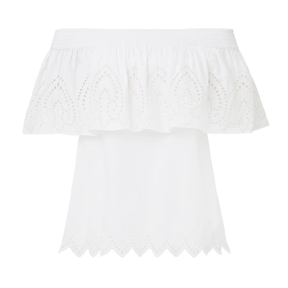 Strapless Broderie Top  1