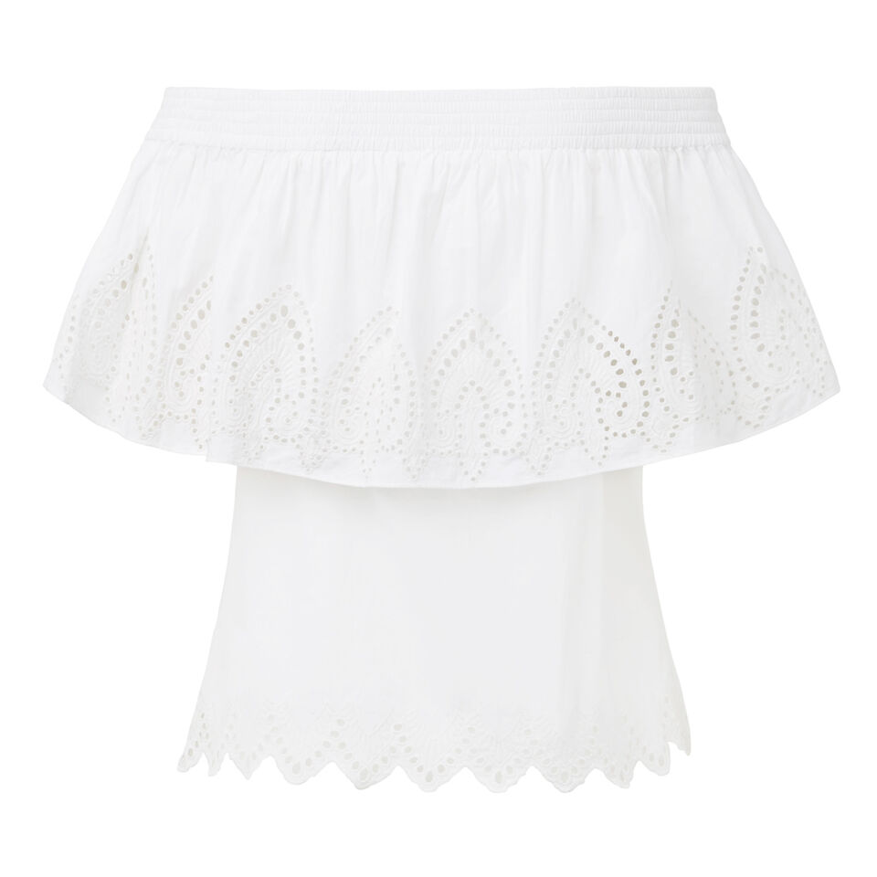 Strapless Broderie Top  1