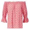 Frill Sleeve Printed Top    hi-res