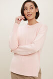 Relaxed Seam Front Sweater  Ash Pink  hi-res
