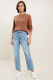 Fisherman Knit Sweater  Burnt Sienna  hi-res