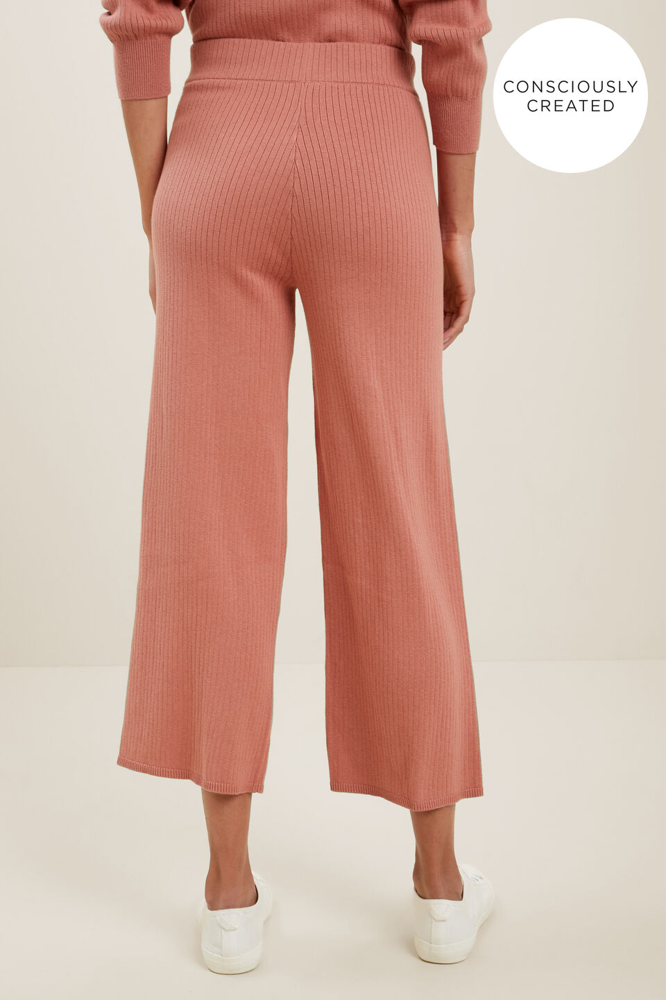 Sustainable Knit Pant  Old Rose