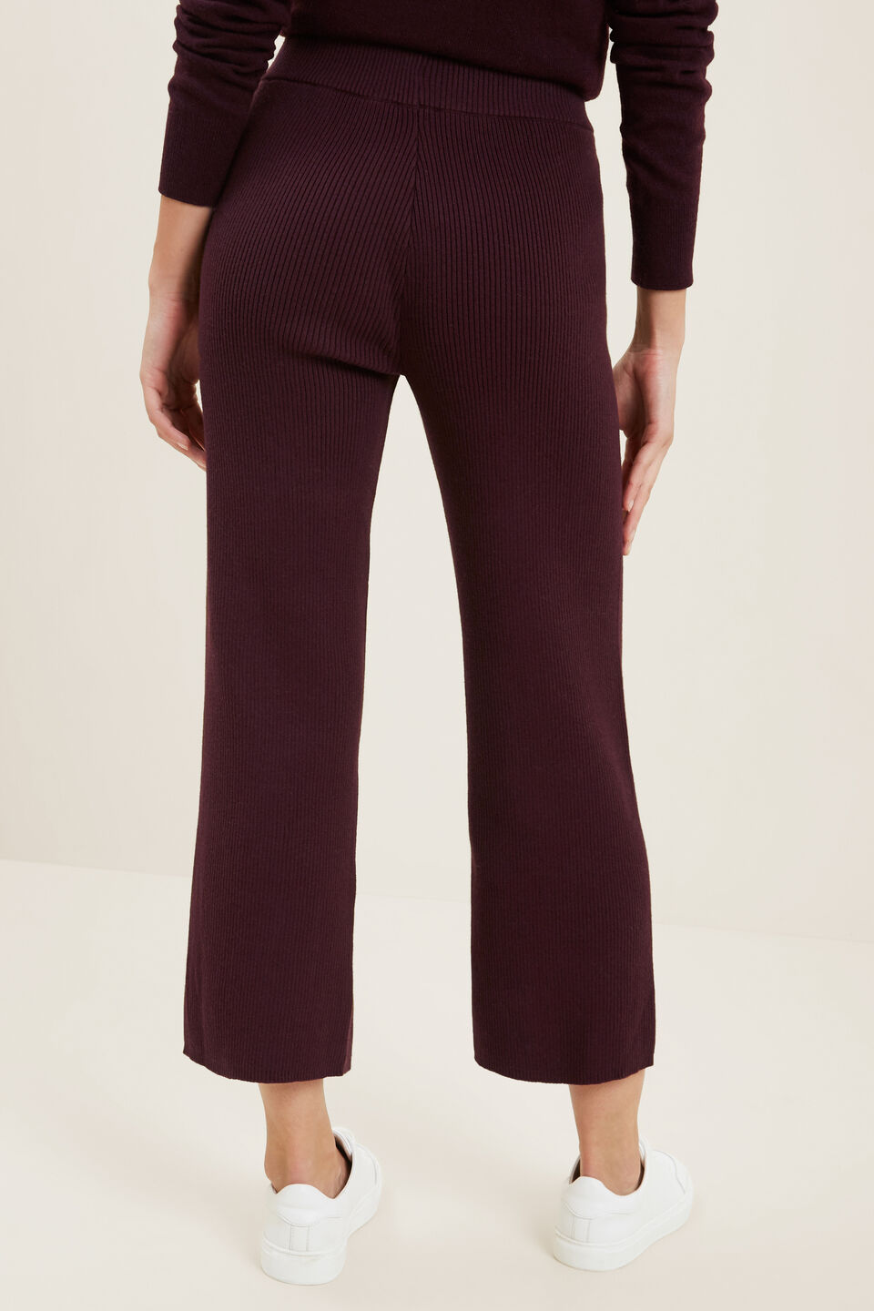Rib Knit Pants  Ruby Plum