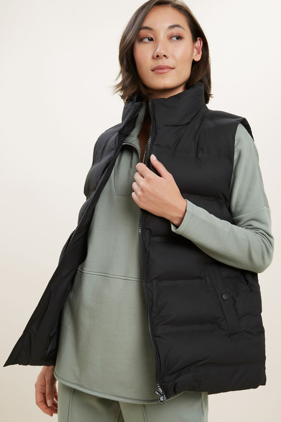 Puffer Vest  Black