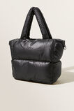 Quilted Tote Bag  Black  hi-res