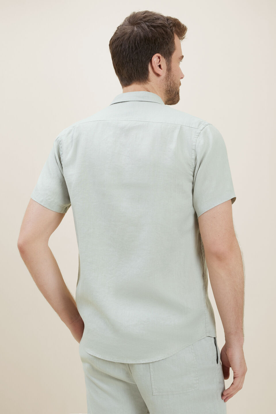 Mens Linen Shirt  Mint