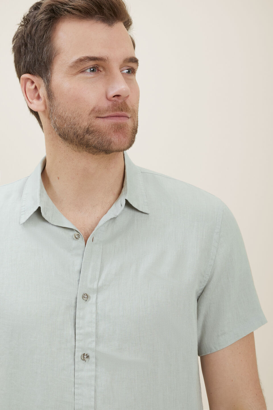 Mens Linen Shirt  Mint