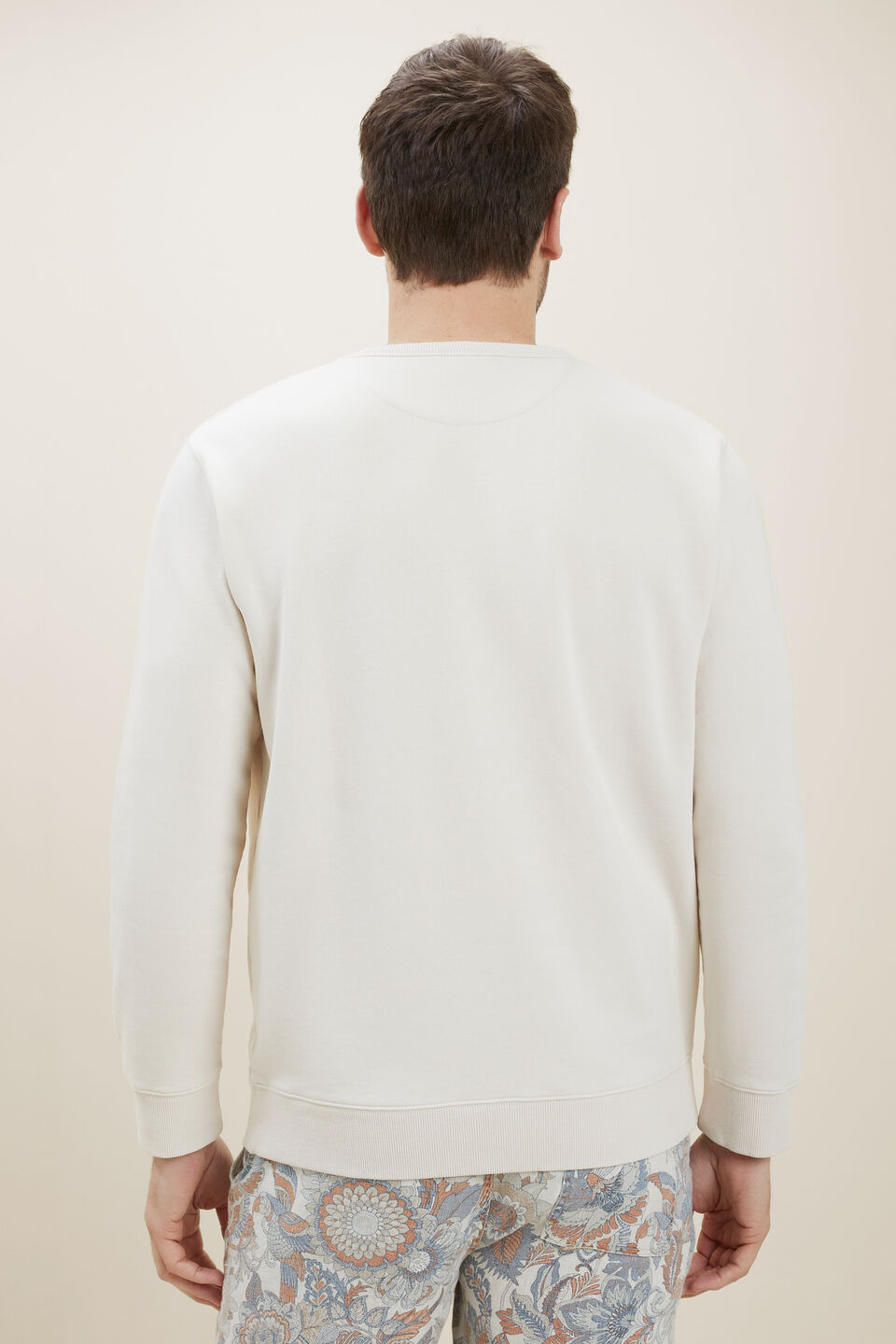 Mens Cotton Sweat  Ecru