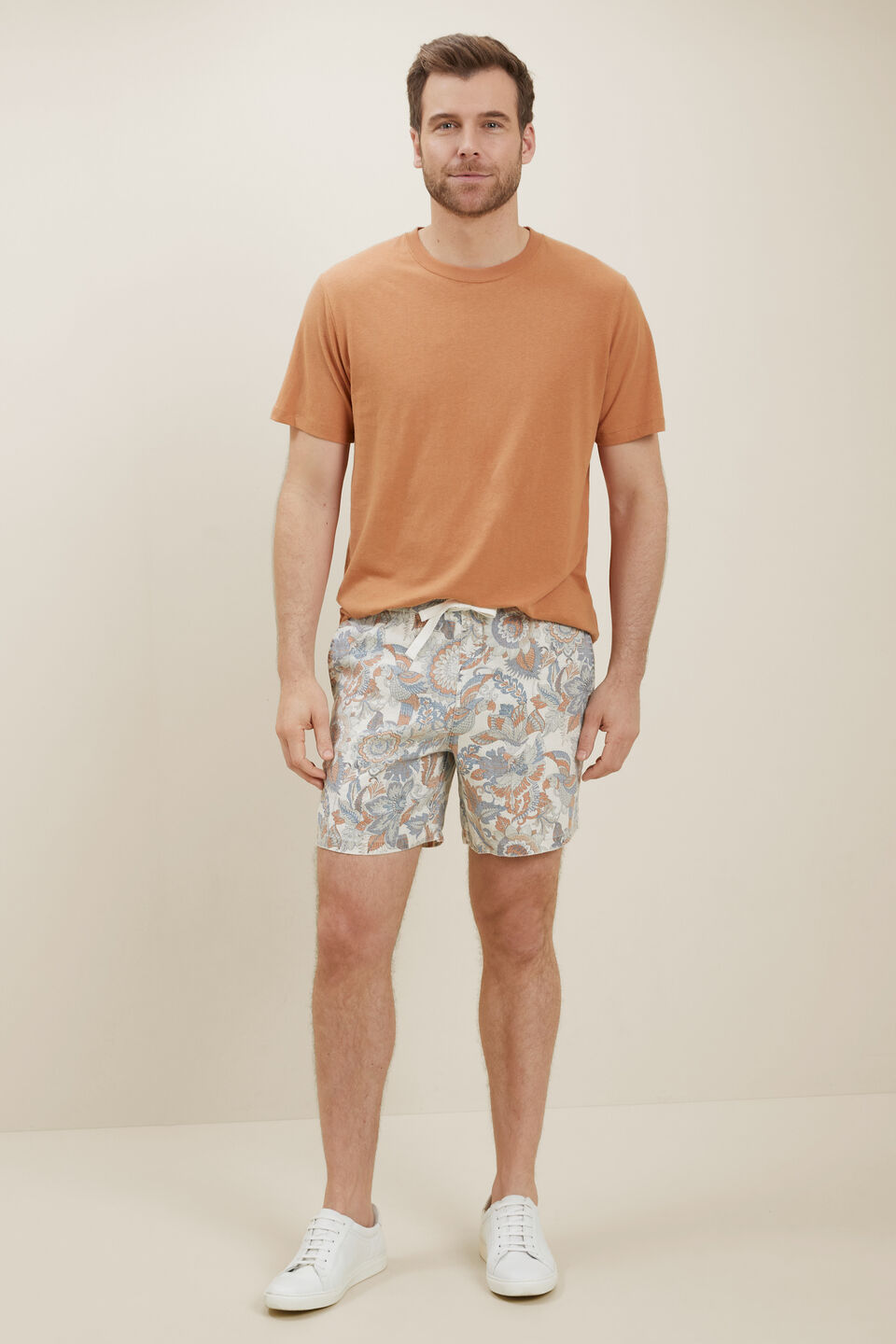 Mens Linen Short  Multi