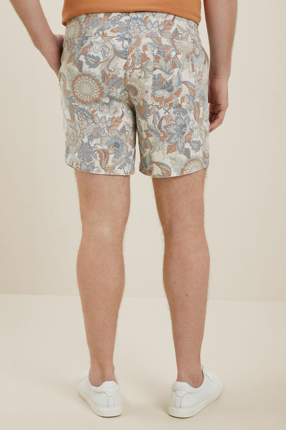 Mens Linen Short  Multi