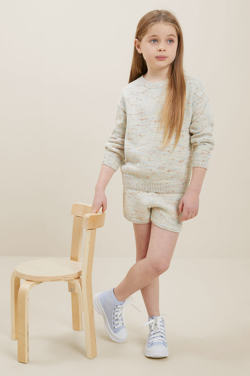 Speckle Knit Shorts  Multi
