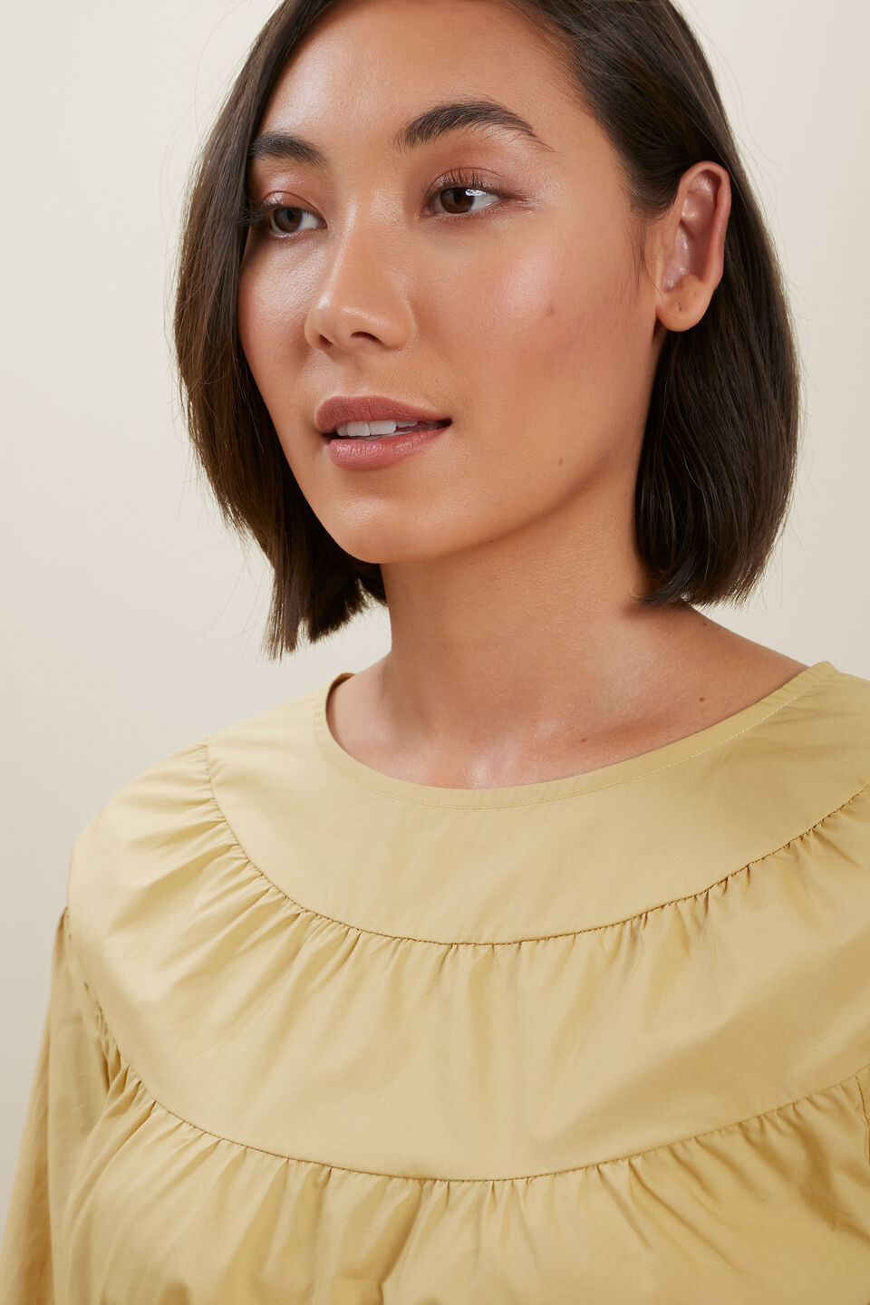 Poplin Blouse  Fawn