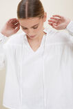 Voile Tie Neck Blouse  Whisper White  hi-res