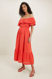 Cheesecloth Ladder Top  Chilli Red  hi-res