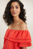 Cheesecloth Ladder Top  Chilli Red  hi-res