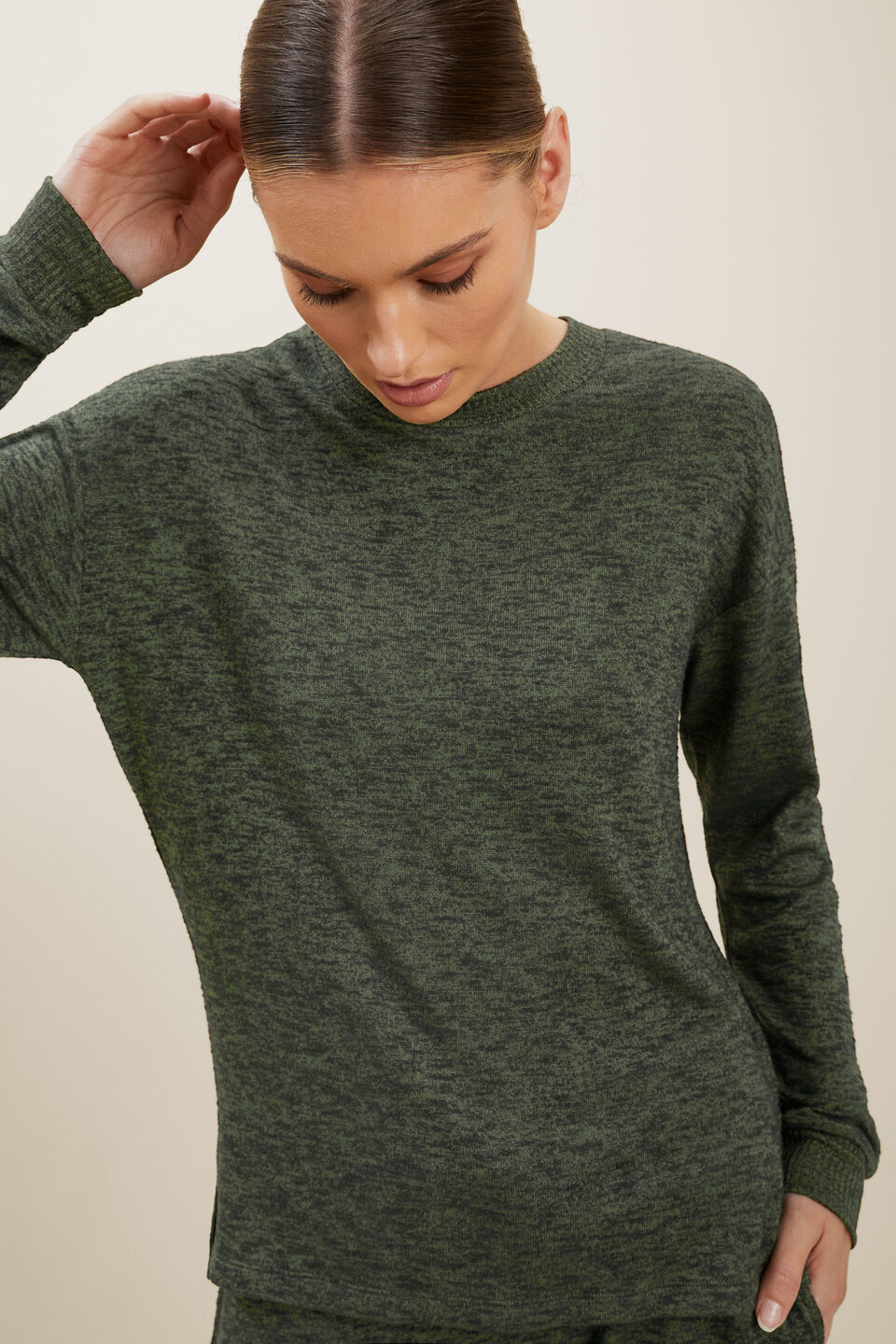 Supersoft Long Sleeve Top  Basil Marle