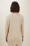 Linen Dip Hem Tee  Cool Sand  hi-res