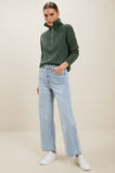 Zip Funnel Neck Sweater  Basil Marle  hi-res