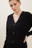 Boucle Knit Cardigan  Black  hi-res