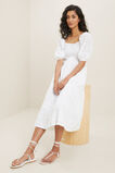 Check Tiered Midi Dress  Whisper White  hi-res