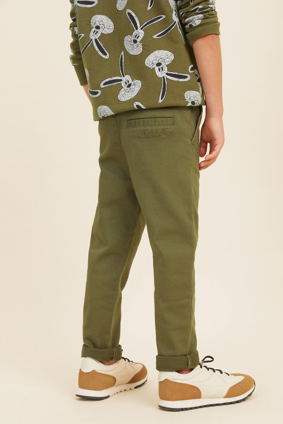 Core Logo Chino  Army Green