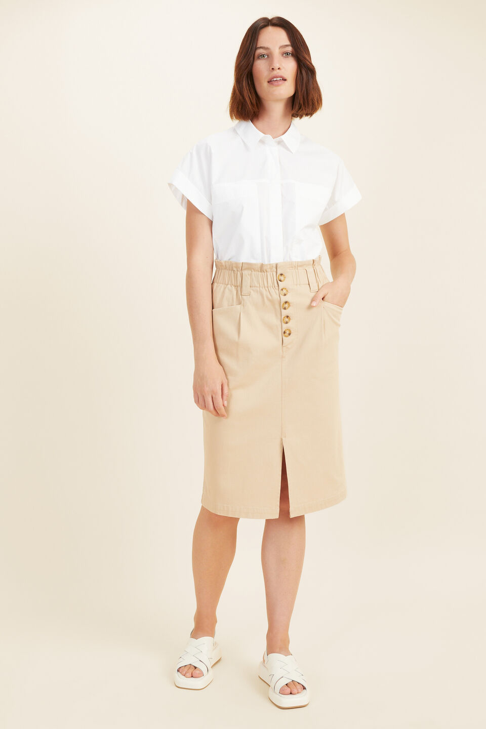 Poplin Crop Shirt  Whisper White