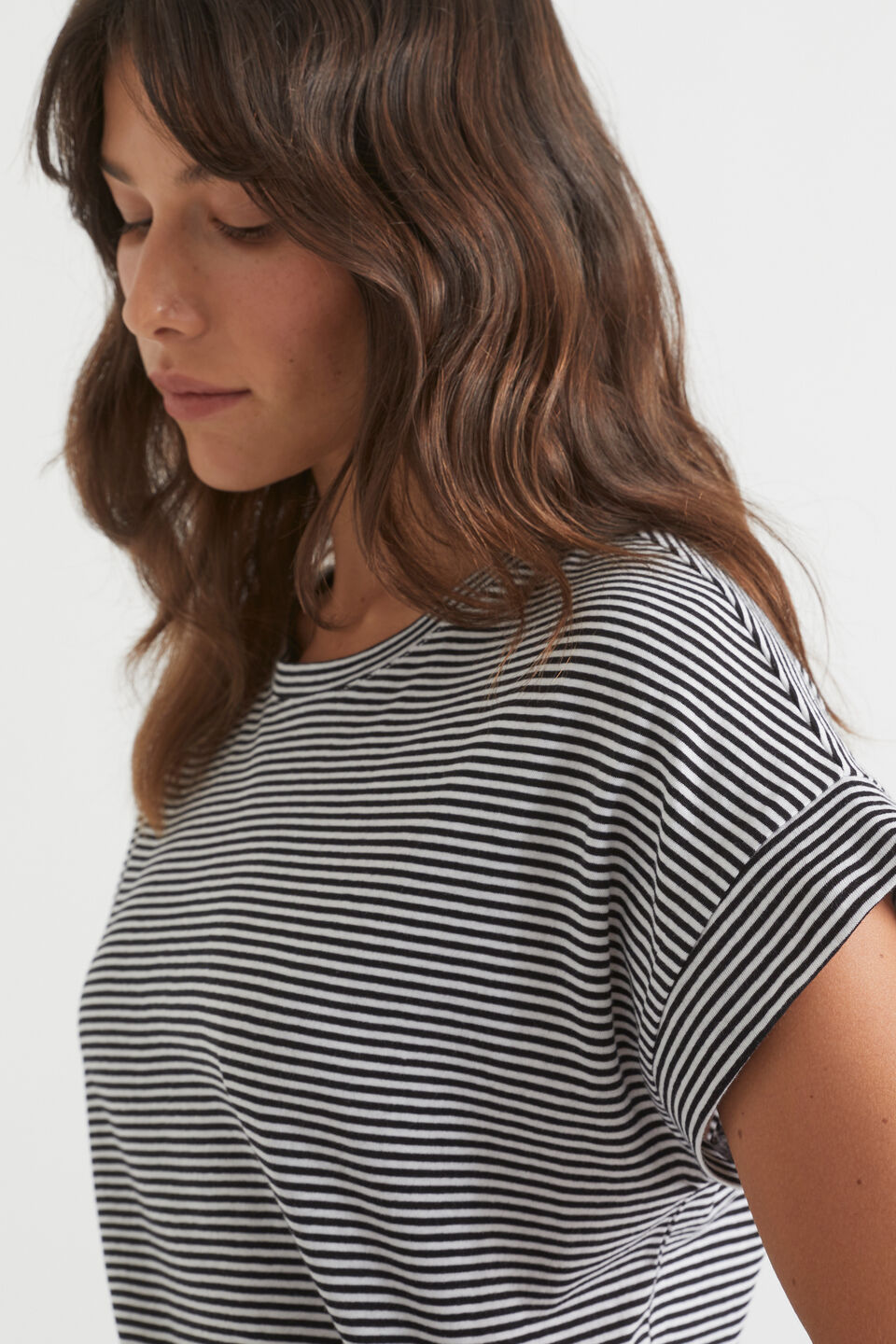 Core Longline Tee  Mono Stripe