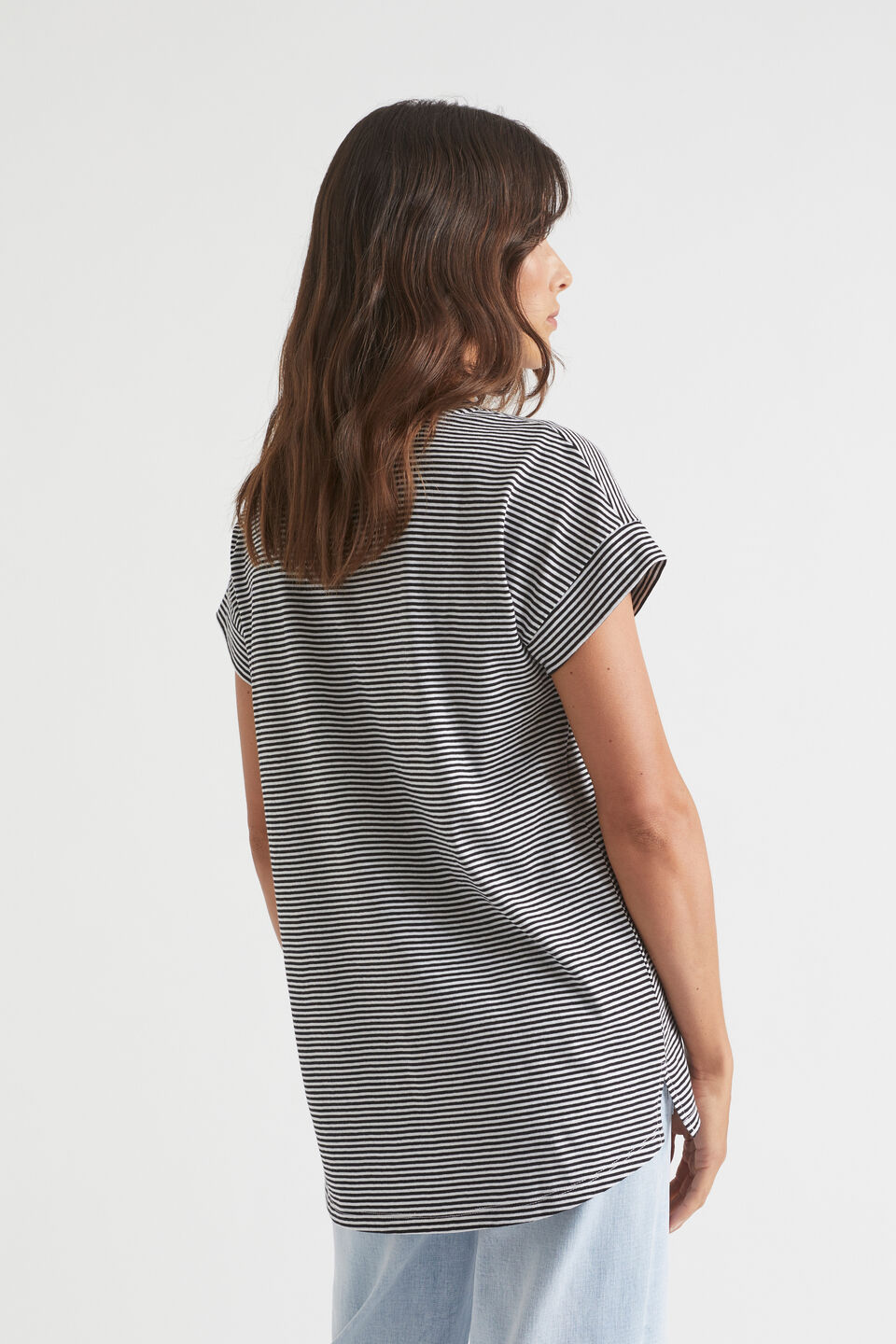 Core Longline Tee  Mono Stripe